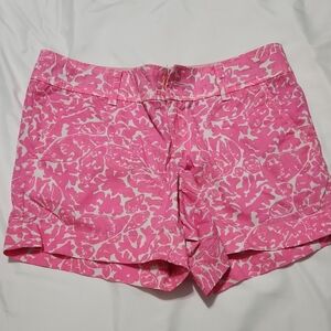 Lilly Pulitzer Pink White Floral High-Rise Shorts